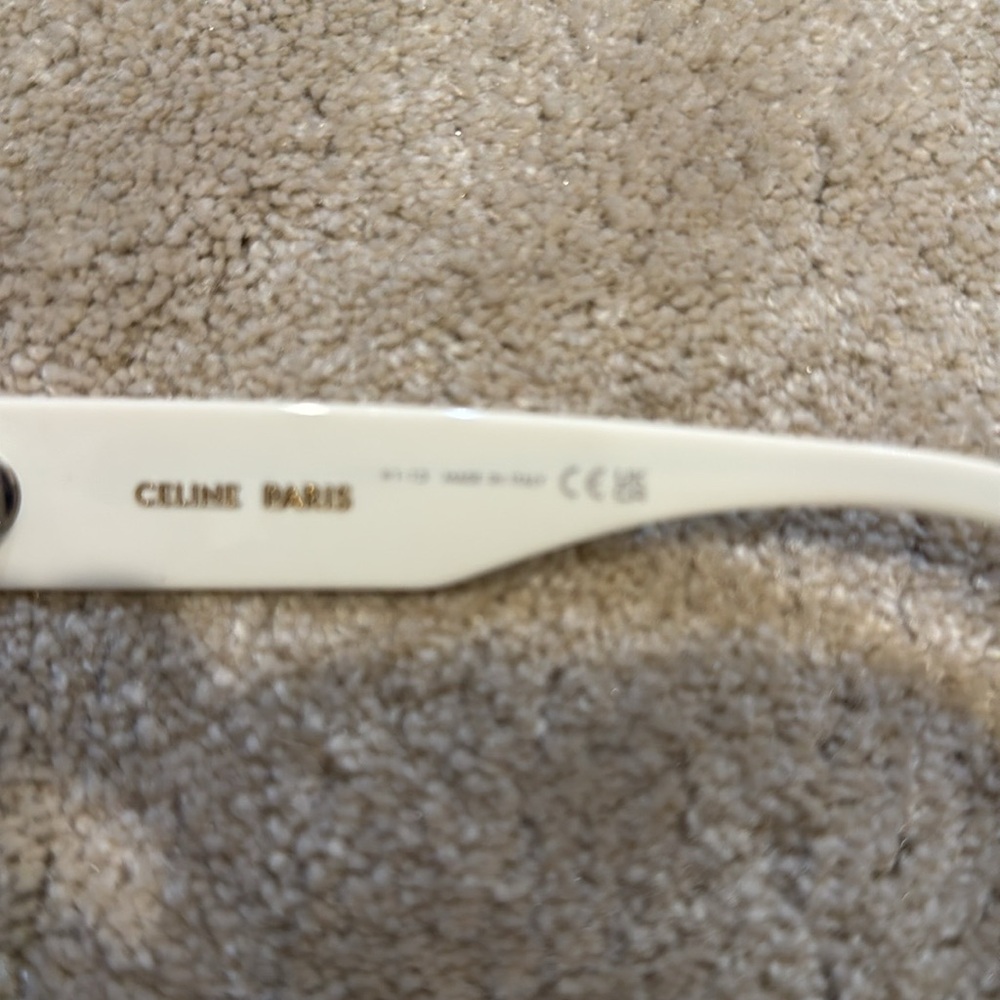 Celine White Sunglasses - incudes case snd dust cloth